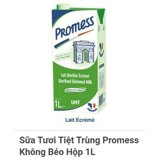 Sữa tươi tiệt trùng Promess không béo hộp 1L