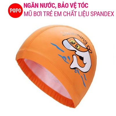 Mũ bơi trẻ em POPO 1179 chất liệu an toàn mang đếm cảm giác mềm mại khi đội