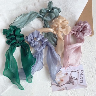 Dây cột tóc schrunchies vải voan organza cao cấp
