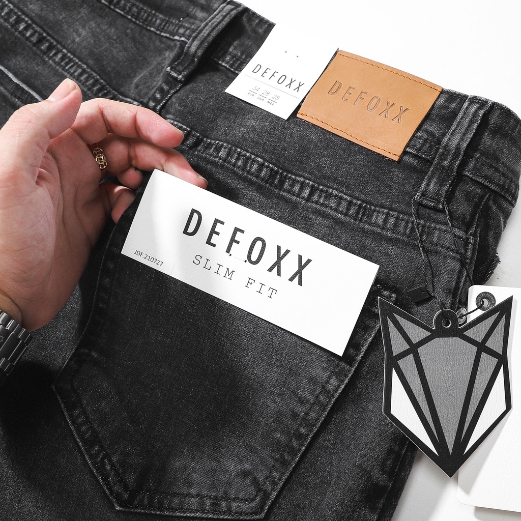 Quần Jean nam Defoxx xám rách ((Form Slimfit.chất vải co dãn,ống 15-18cm,Hàng VNXK)-JDF210727 | BigBuy360 - bigbuy360.vn