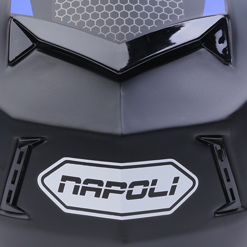Mũ Bảo Hiểm Phượt ¾ Napoli N039 Tem V2 Xanh dương [Free size 57 - 59cm] - Bảo Hành 12 Tháng