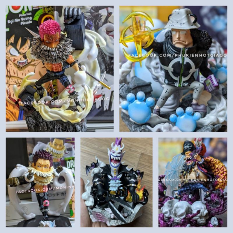 (Sẵn VN) Mô hình nhân vật GK Kuma & G5 Tứ hoàng Râu đen & Gecko Moria 15cm & Katakuri 20cm & Ace 16CM & Luffy Gear 4 24