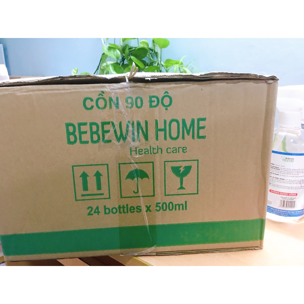 Cồn 90 độ 500ml bebewin Home kháng khuẩn dạng xịt, khử mùi, sạch tay-tân bình