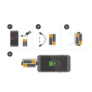 Cục sạc khẩn cấp từ tính aa / aaa micro usb có nam châm cho điện thoại android