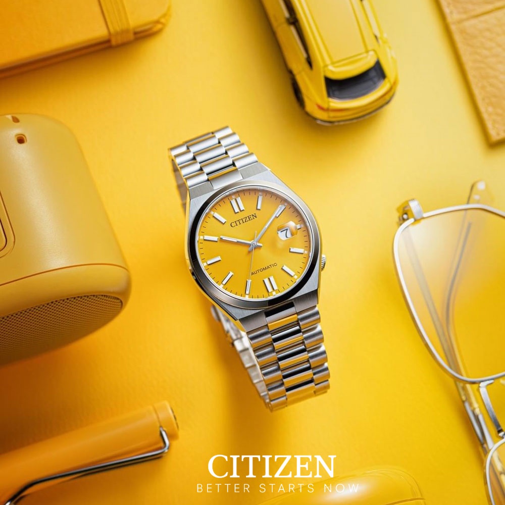 Đồng Hồ Nam Citizen Dây Kim Loại Máy Cơ-Automatic NJ0150-81Z - Mặt Vàng