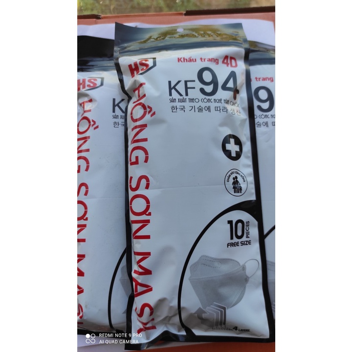 TÚI 10 CHIẾC KHẨU TRANG  KF94 ÔM SÁT MẶT : CHỐNG VI KHUẨN , BỤI , KHÓI HOT NHẤT 2021