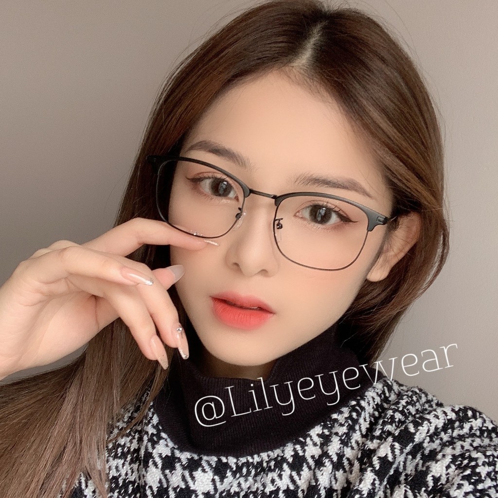 Gọng kính cận kim loại mảnh LILYEYEWEAR gọng kính mắt kim loại thời trang hàn quốc l2713