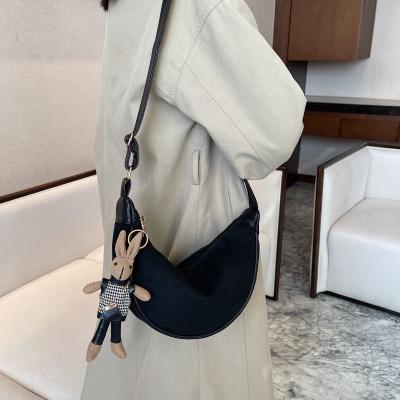 Túi Đeo Chéo Bằng Len Nhám Kiểu Dáng Hợp Thời Trang Phù Hợp Với Mùa Đông Với 8 Phong Cách Tùy Chọn