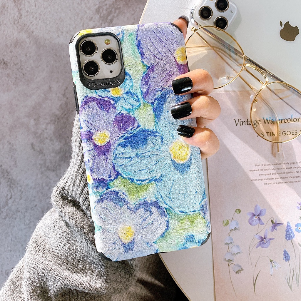 Ốp lưng da imd hoa đa sắc dành cho nhiều dòng máy của Iphone/samsung/oppo/vivo/xiaomi/realme