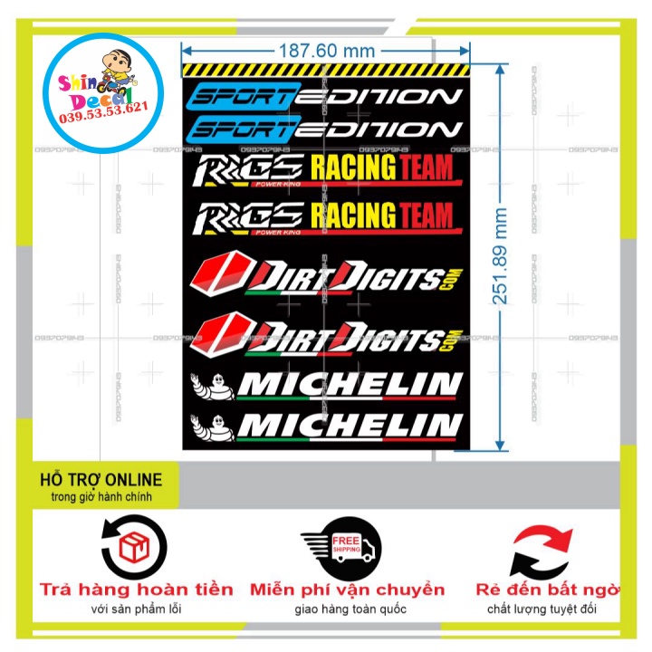 LOGO STICKER DÁN CHÂN PHUỘC M4 - SHINDECAL2