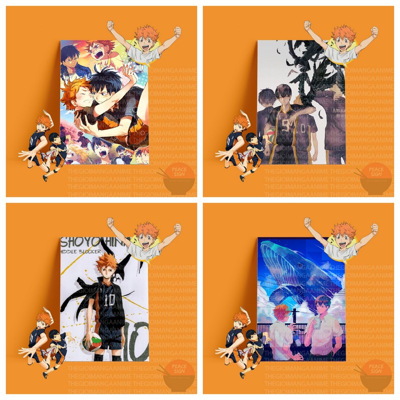 Tấm Postcard giấy 260gsm cao cấp HAIKYUU VUA BÓNG CHUYỀN A5 anime chibi ảnh đẹp nhiều mẫu