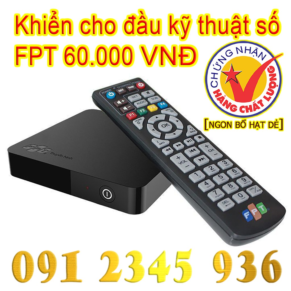 Điều khiển FPT đời 2015 "HÀNG ĐẸP" có "Học Lệnh'' cho đầu kỹ thuật số TvBox Android. (Mẫu số 1)