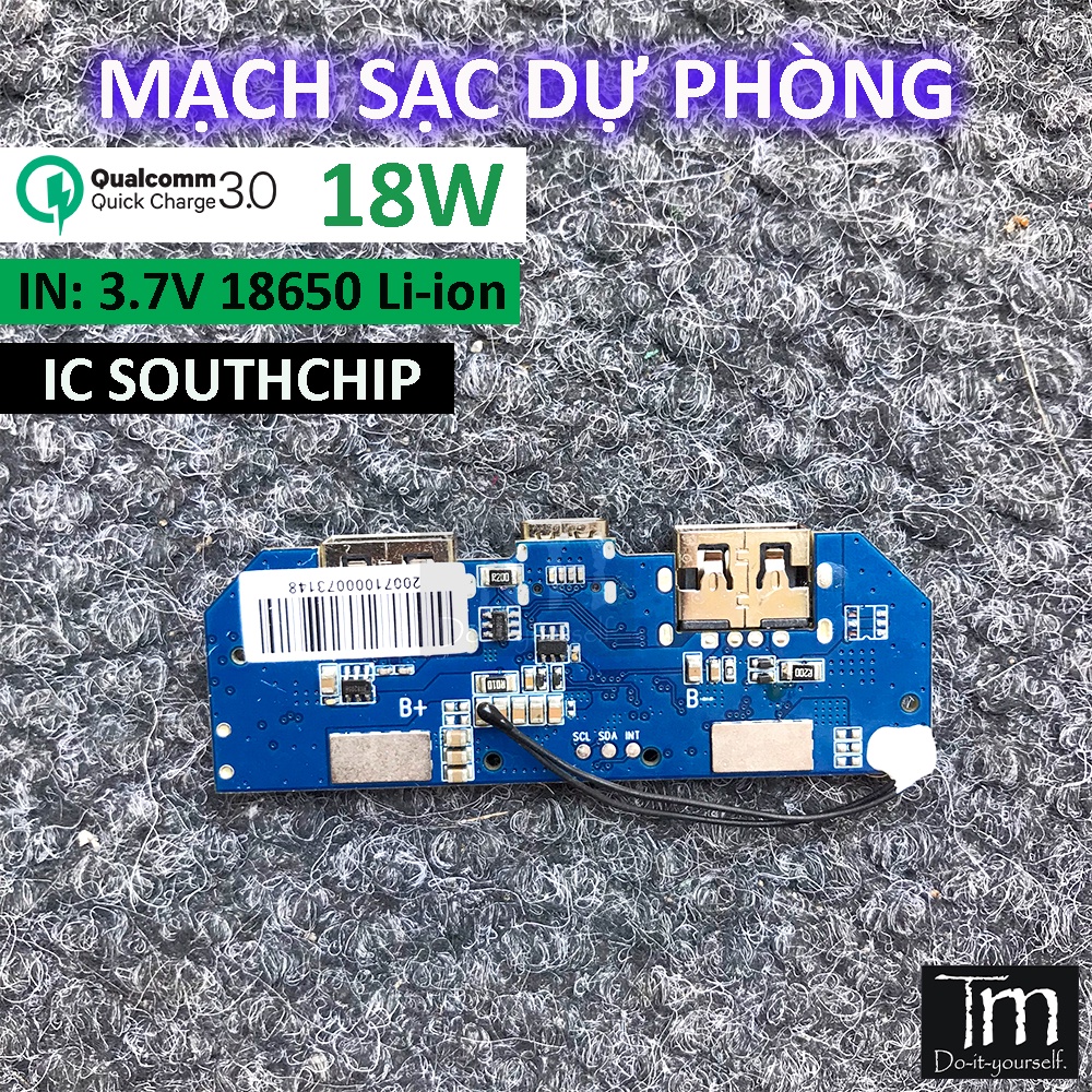 Mạch Sạc Dự Phòng Sạc Nhanh QC3.0 Chip Southchip Mã PS2020