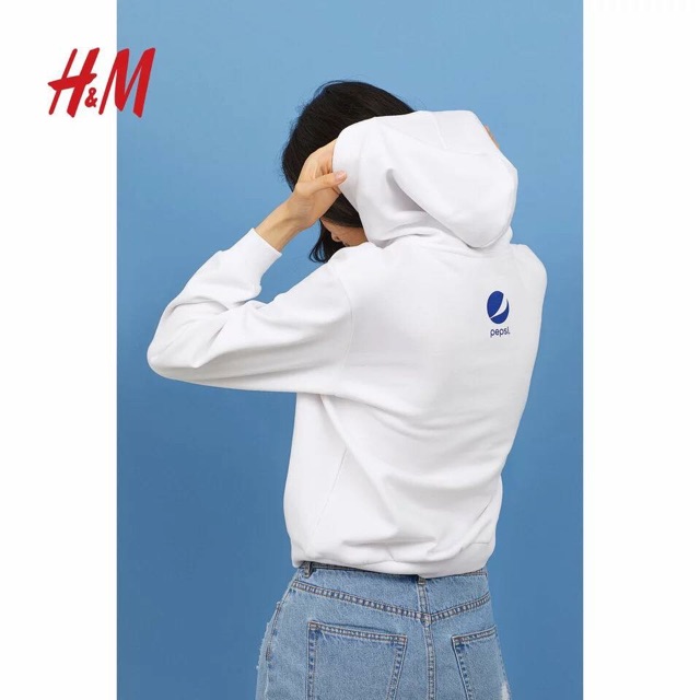 Áo hoodie trắng HM xuất xịn