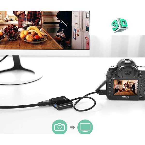 Cáp Mini HDMI To HDMI và VGA chính hãng Ugreen 40385