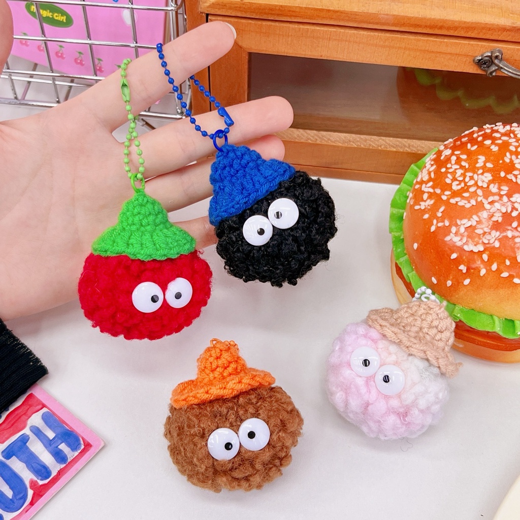 Móc Khóa Hình Quả Bóng Họa Tiết Hoạt Hình Dễ Thương