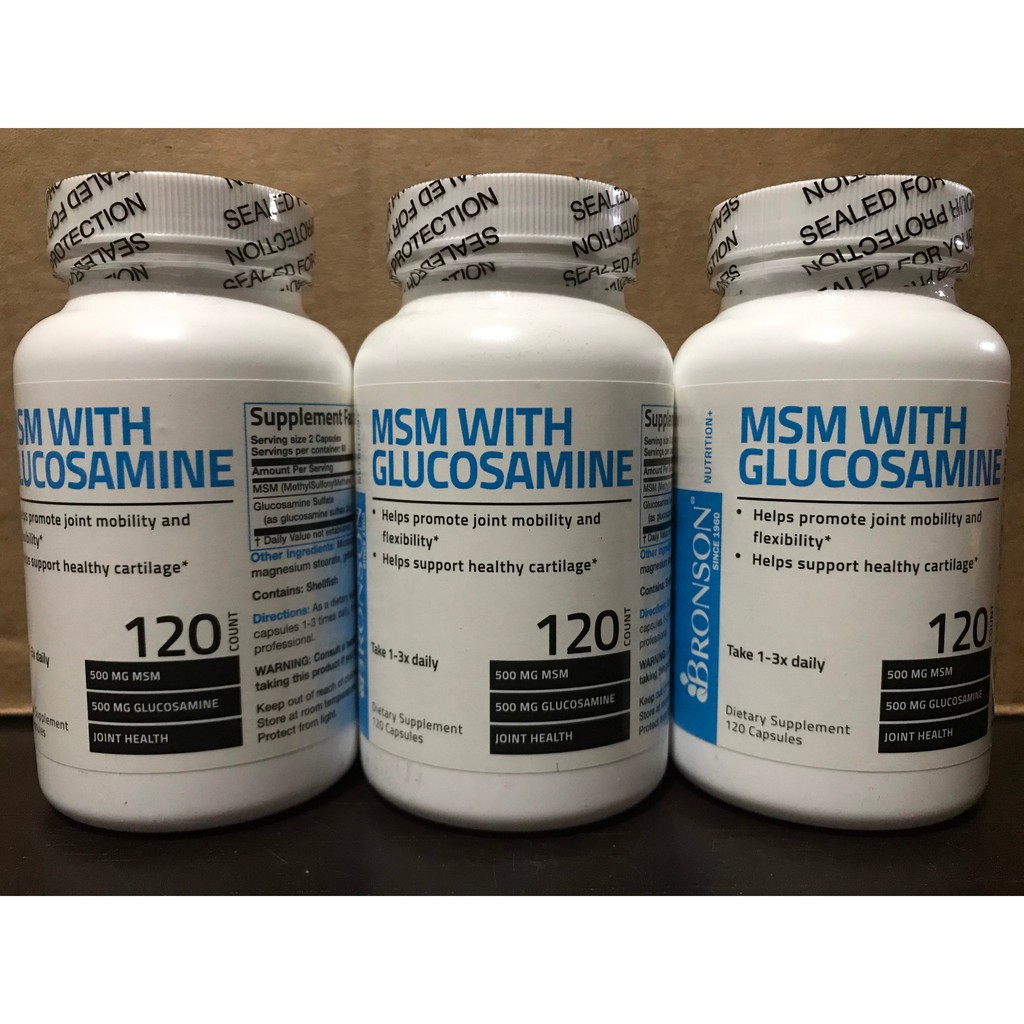 BRONSON MSM WITH GLUCOSAMINE | Hỗ Trợ Xương Khớp [120 Viên] - Hàng Chính Hãng