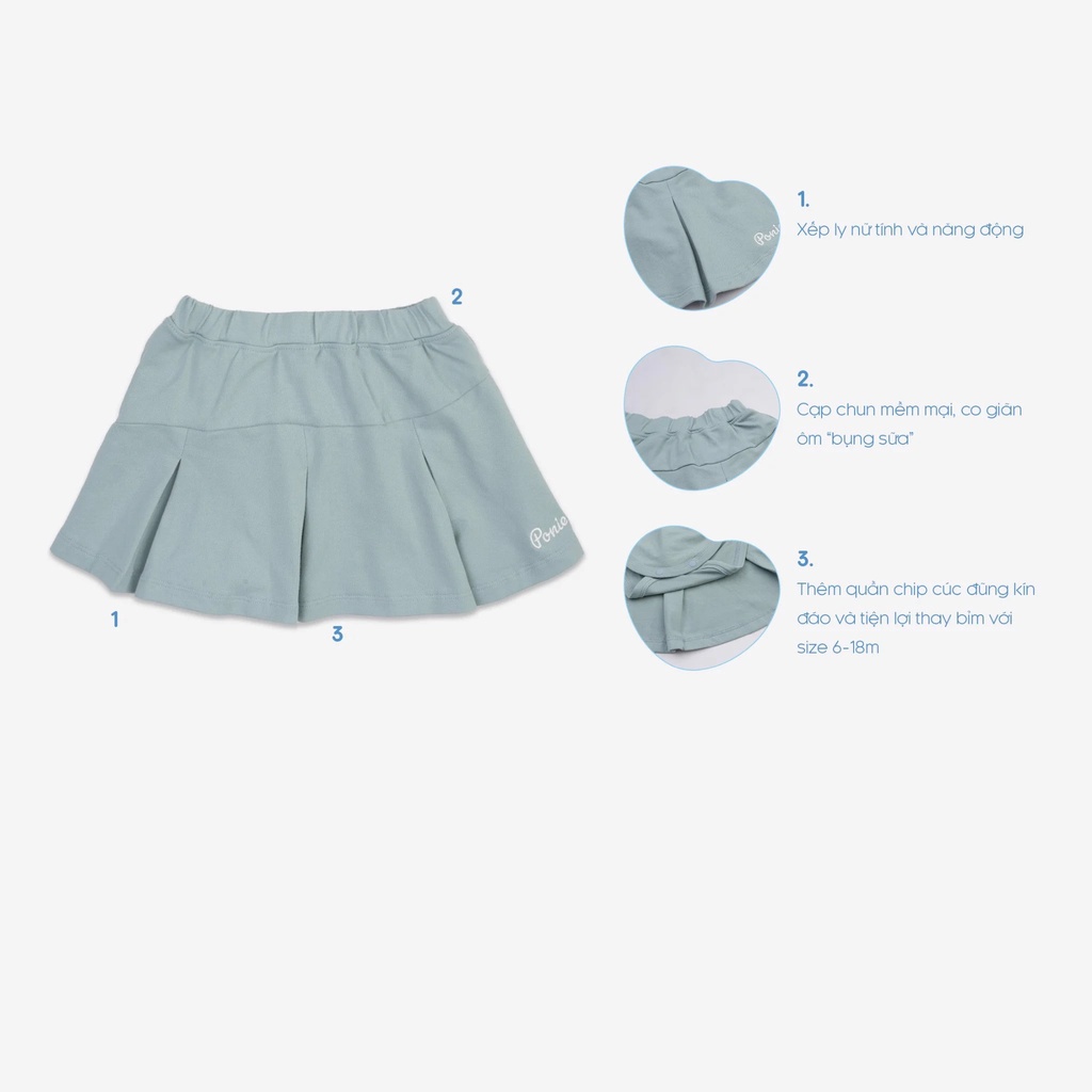 Váy xếp ly Polo Bu baby cho bé