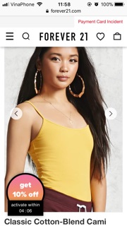 Áo 2 dây F21 dư xịn