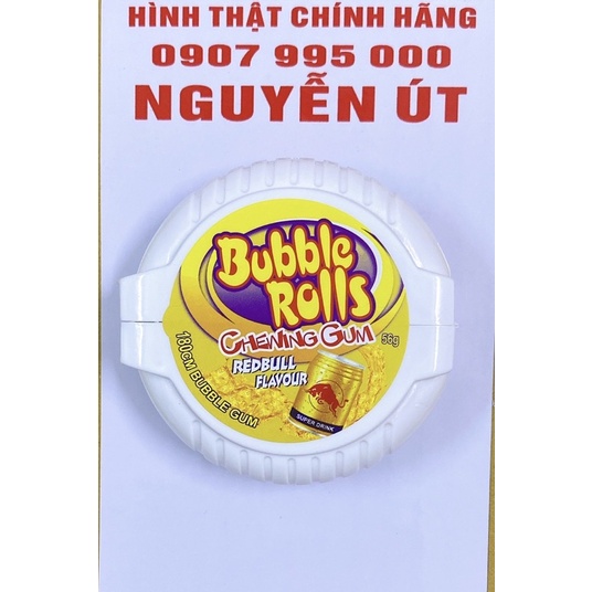 kẹo gum cuộn bubble rolls thái lan 56g