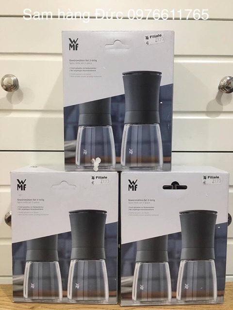 🇩🇪Set 2 lọ xay tiêu muối WMF GERMANY CAO CẤP LƯỠI XAY GỐM BỀN ĐẸP