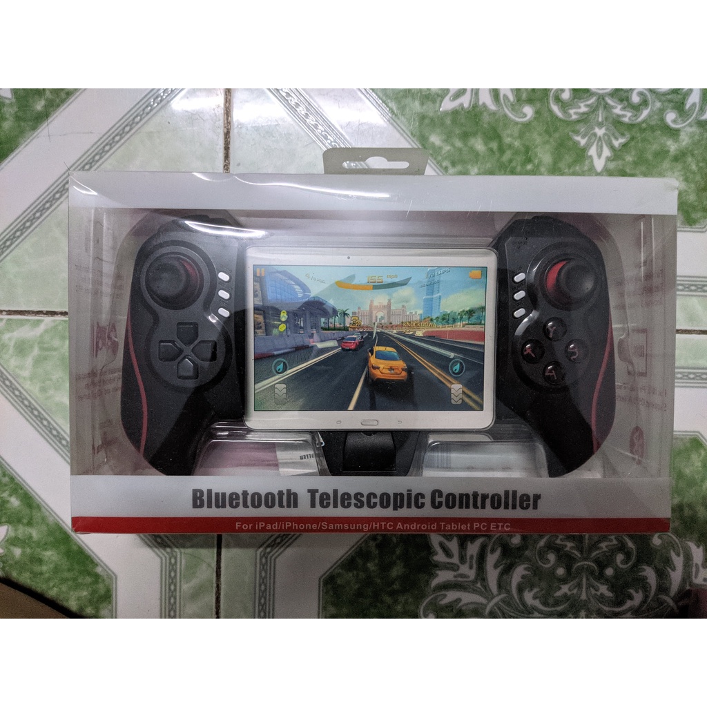 TAY CẦM CHƠI GAME , TAY BẤM GAMEPAD ĐIỆN THOẠI SAITAKE STK 7003 BLUETOOTH MÀU ĐỎ ĐEN