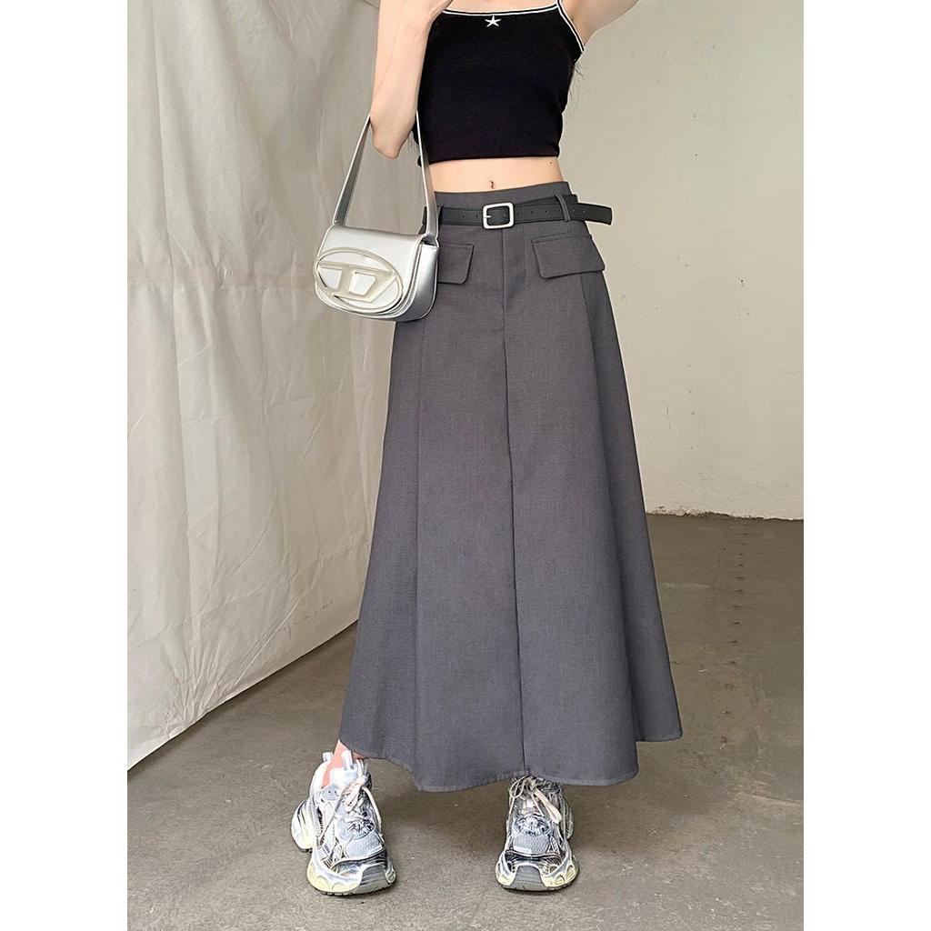 Chân Váy Chữ a Lưng Cao Dáng Dài Kèm Thắt Lưng Phong Cách Thời Trang Mùa Hè Hàng Mới 65112