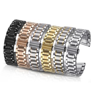 Dây Đồng Hồ Kim Loại Thép Không Gỉ Đúc Đặc Vàng, Đen, Bạc, Demi, Vàng Hồng Khoá Gấp