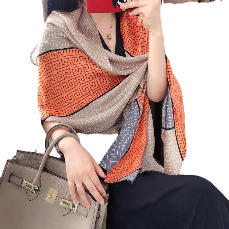 Khăn Choàng Lụa Satin Mỏng In Họa Tiết 180 Thời Trang Mùa Hè 24h