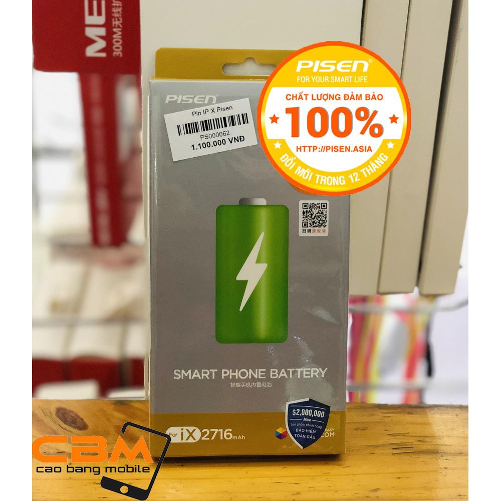 [ CỰC HOT ] Pin Sạc Pisen TS-MT -iX (iPhone X, 3.8V) - Hàng Chính Hãng