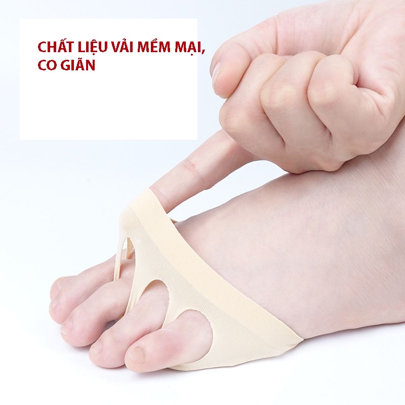 2 Miếng lót nửa bàn chân trước cotton, xỏ ngón, chống chai xước bàn chân