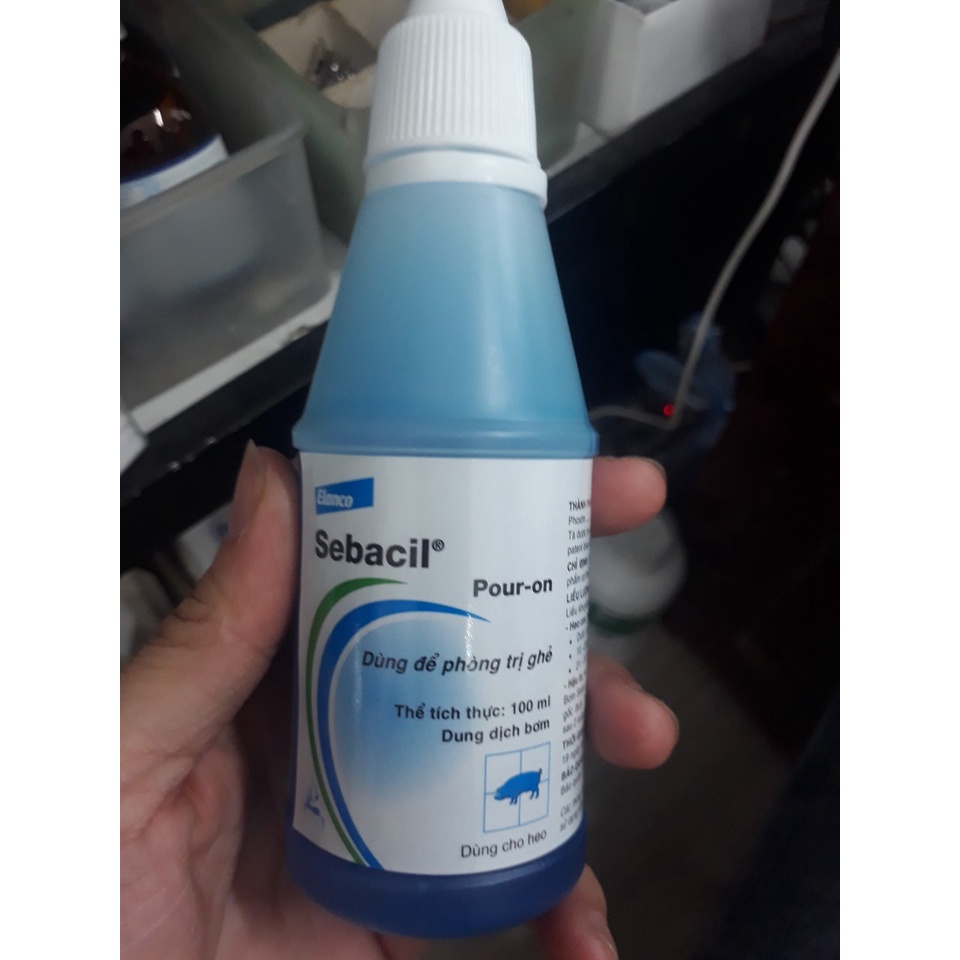 SEBACIL - BAYER -100ml - Đặc trị ve, rận, ghẻ ở chó, lợn