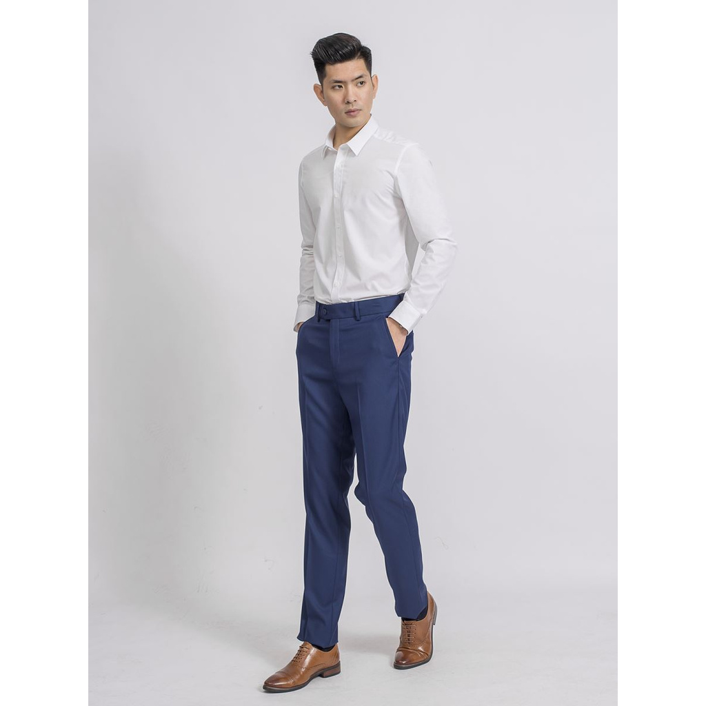 Quần Tây Nam Aristino ATRR0209 Quần Âu Nam Màu Xanh Tím Than 51 Dáng Regular Fit Vải Polyester