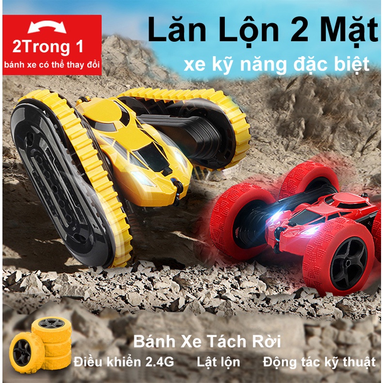 Xe Đua Vượt Địa Hình Nhiều Chức Năng Điều Khiển Từ Xa Có Thể Thay Bánh Siêu Ngầu Dành Cho Bé