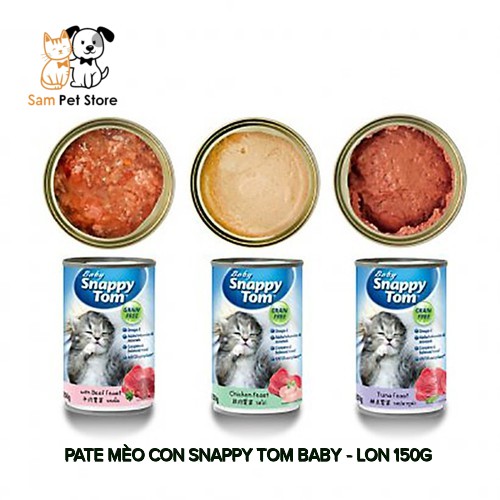 Pate mèo con Snappy Tom Baby lon 150g