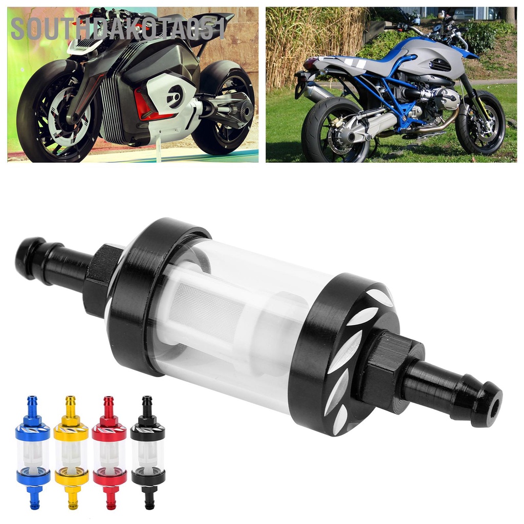 Southdakota051 Bộ lọc nhiên liệu thủy tinh Vỏ hợp kim nhôm Thay thế cho ô tô ATV SUV Xe máy đạp hầm hố