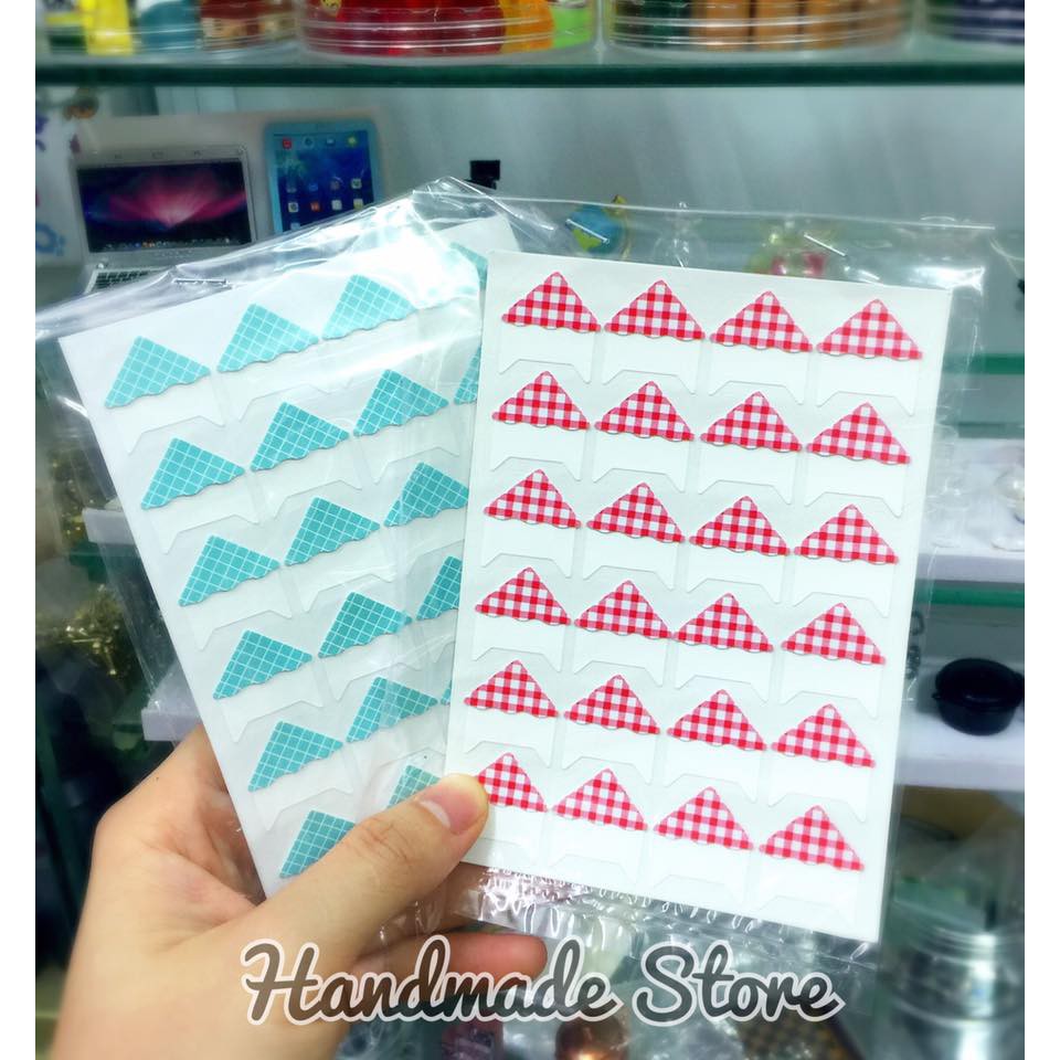 Decal dán góc mẫu caro