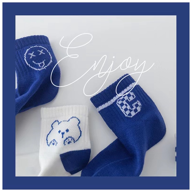Set 5 Đôi Vớ Cotton Dễ Thương Cho Bé