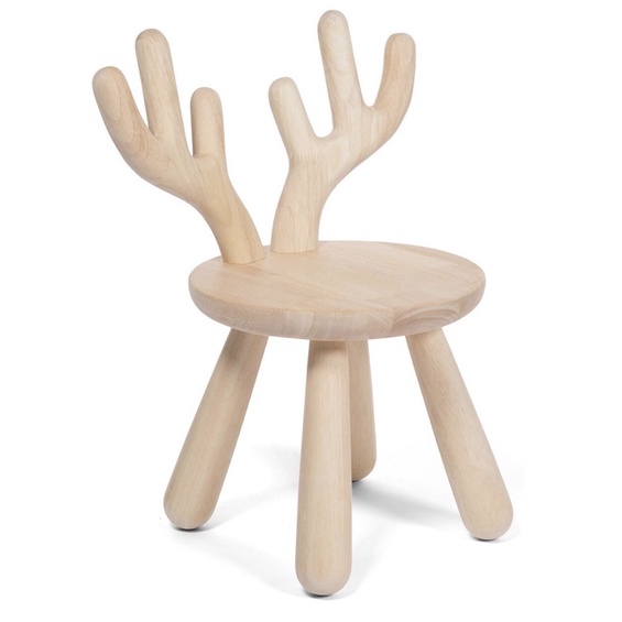 Ghế Gỗ Tai Thỏ Sừng Hươu Cánh Bướm Ghế Gỗ Có Tựa Lưng Dễ Thương Cho Bé