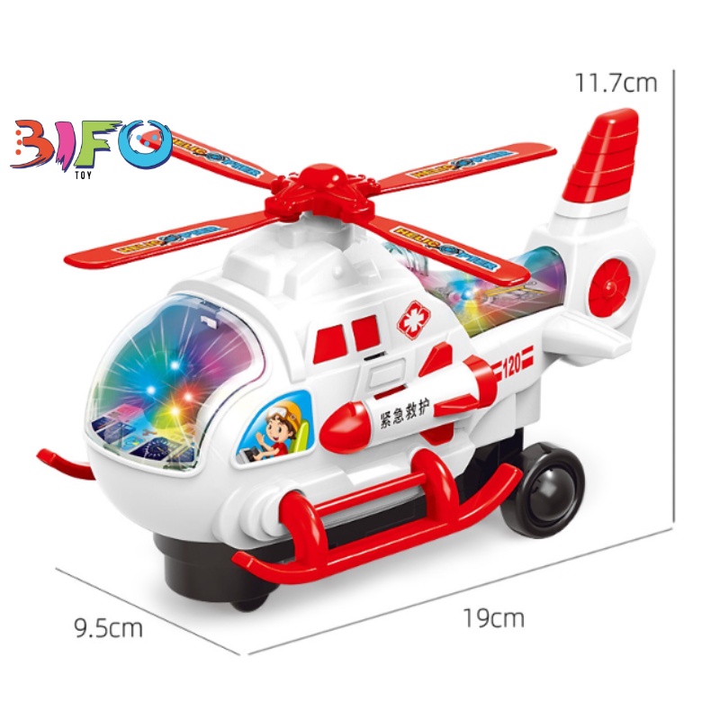 Đồ chơi máy bay trực thăng chạy pin có âm thanh và ánh sáng di chuyển linh hoạt cực hay cho bé yêu