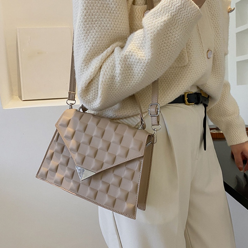 Túi Đeo Chéo Vai Bằng Da PU Thời Trang Đơn Giản Sành Điệu Cho Nữ