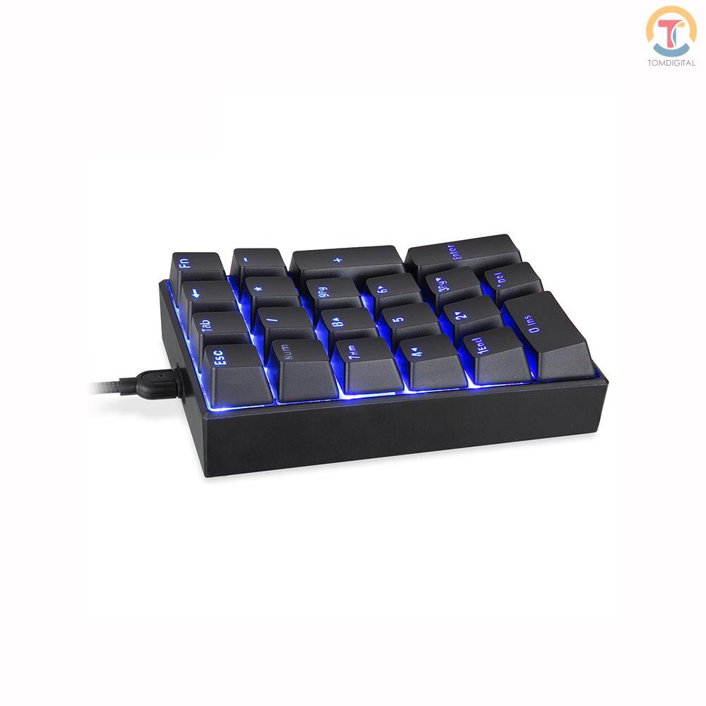 Bàn phím số cơ K23 21 phím có đèn nền màu đỏ/ xanh dương | BigBuy360 - bigbuy360.vn