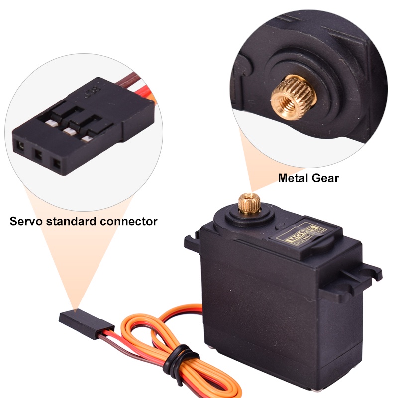 Bộ Động Cơ Servo Mg995 MG996r SG90 9g MG90s Bằng Nhựa Kim Loại Và Nhựa 180 Độ Cho Máy Bay Điều Khiển Từ Xa