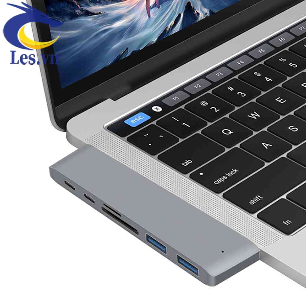 Đầu Đọc Thẻ Nhớ 2 Cổng USB 3.0 Type C Cho MacBook Pro Air