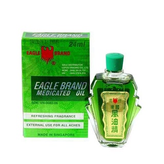 Dầu gió xanh Con Ó của Mỹ Eagle Brand Medicated Oil One Dozen 24ml
