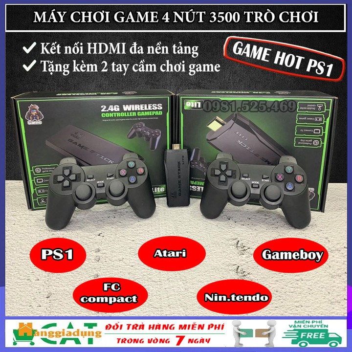 HÀNG CAO CẤP -  Máy chơi game cầm tay 4 nút HDMI 3500 trò chơi cổ điển PS1/Nitendo switch/FC Compact/FC  - Hàng Cao Cấp