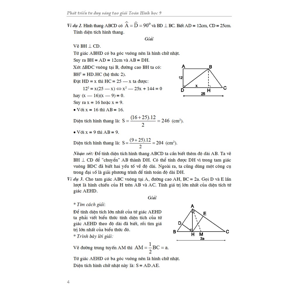 Sách - Phát Triển Tư Duy Sáng Tạo Giải Toán Hình Học 9