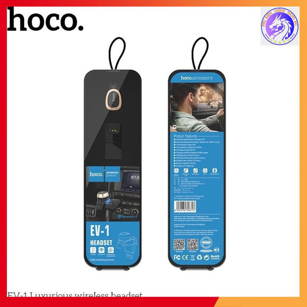 [Mã ELFLASH5 giảm 20K đơn 50K] Tai Phone Bluetooth Hoco EV1 Chính Hãng