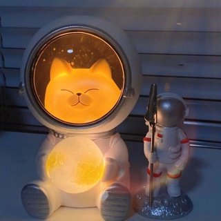 Đèn ngủ mèo phi hành gia Galaxy decor làm quà tặng dễ thương