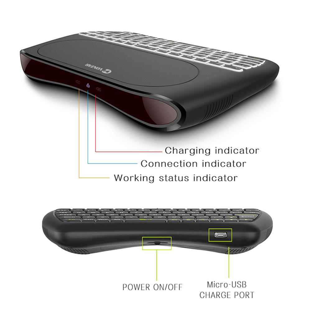 Bàn phím không dây tích hợp chuột bay đa năng cho Android TV Box